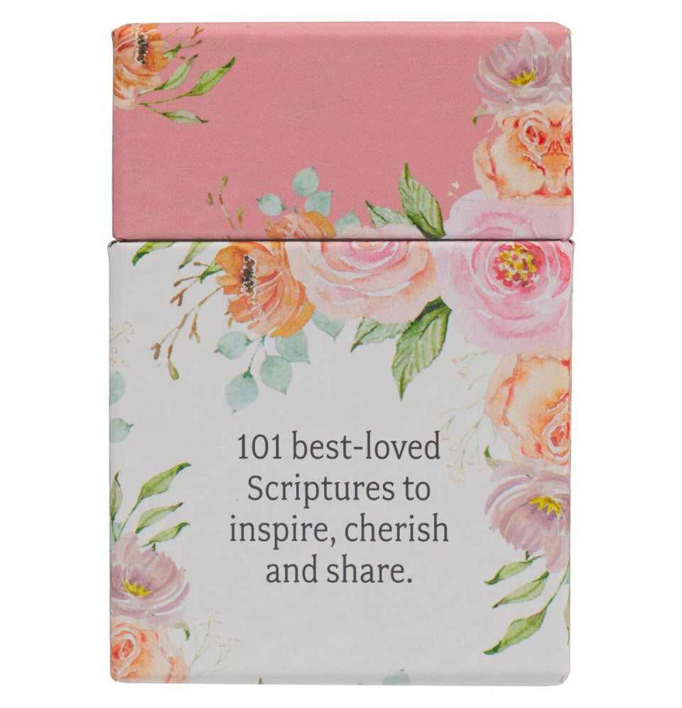 101 Favorite Bible Verses for Women Pink Floral Box of Blessings