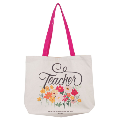 I Know the Plans Teacher Canvas Tote Bag - Jeremiah 29:11