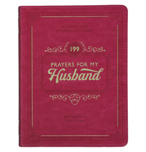 199 Prayer for My Husband Raspberry - Red Faux Leather Prayer and Journaling Guide