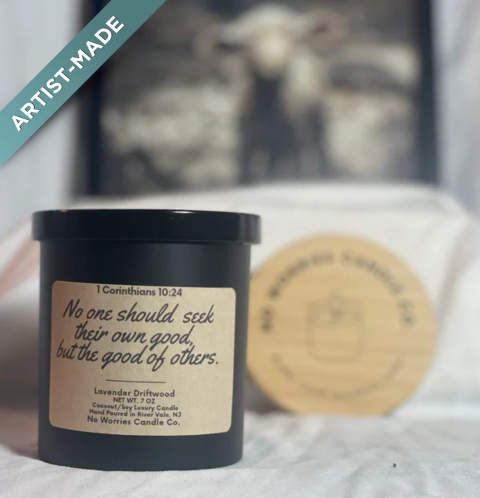 Coconut/Soy Luxury Candle - 1 Corinthians 10:24 (Good of Others - Lavender Driftwood)