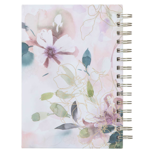 Trust in the Lord Purple Bloom Wirebound Journal - Proverbs 3:5