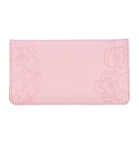 Find Refuge Pink Faux Leather Checkbook Wallet - Psalm 41:4