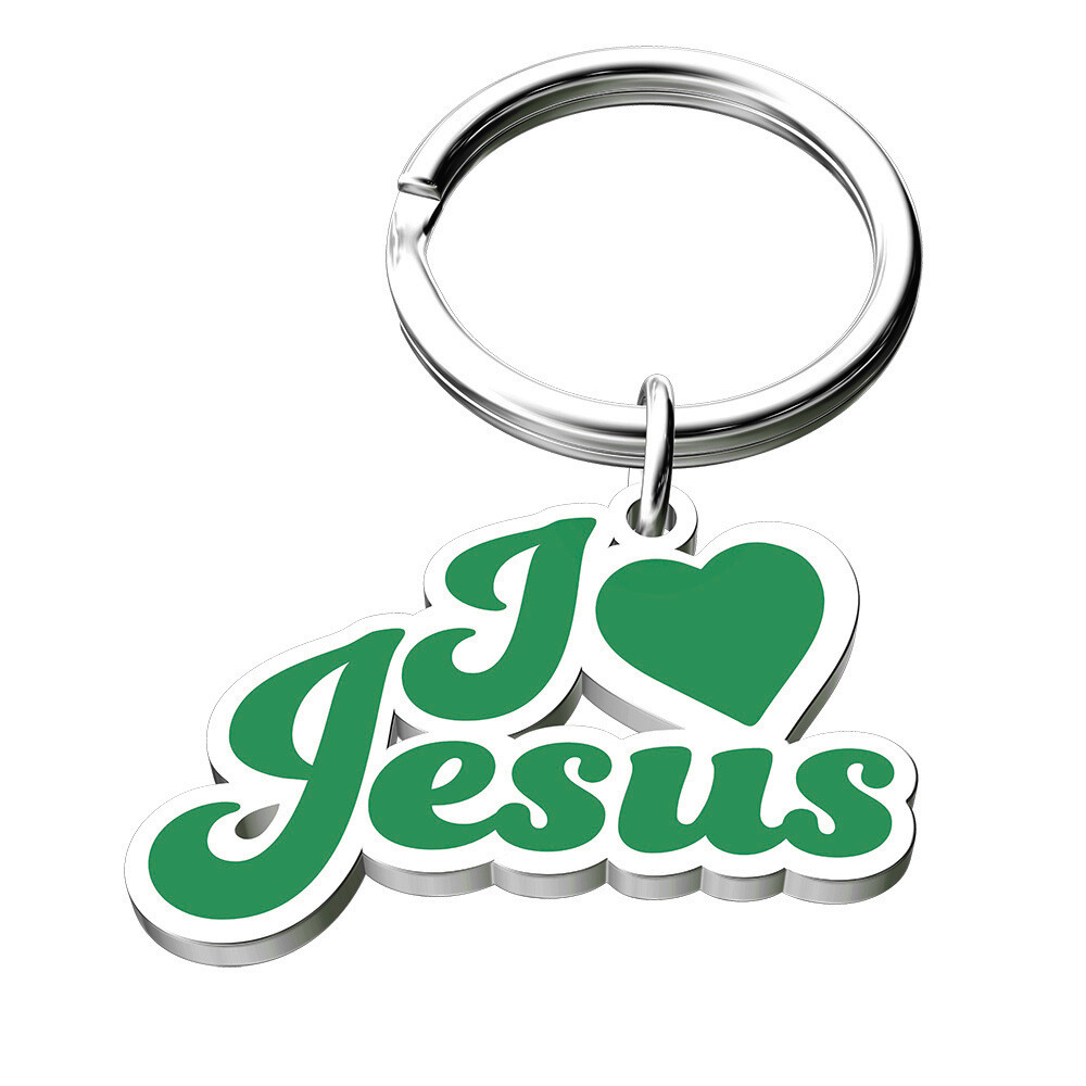 I Love Jesus Enamel Key Chain