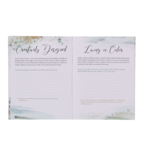 She is Blessed Navy Floral Guided Journal