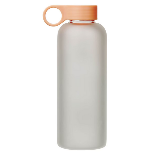 Walk by Faith Peach Floral Water Bottle - 2 Corinthians 5:7
