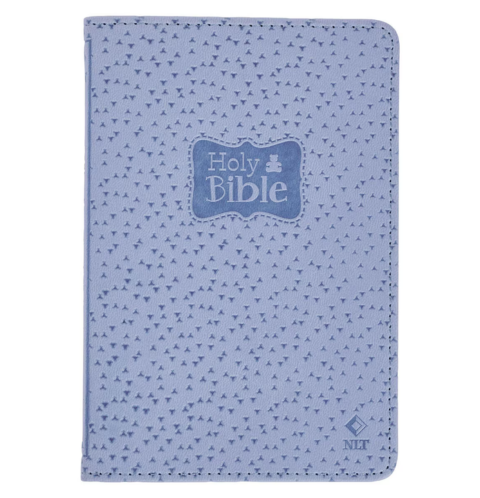 Blue Faux Leather NLT New Testament Keepsake Bible for Boys