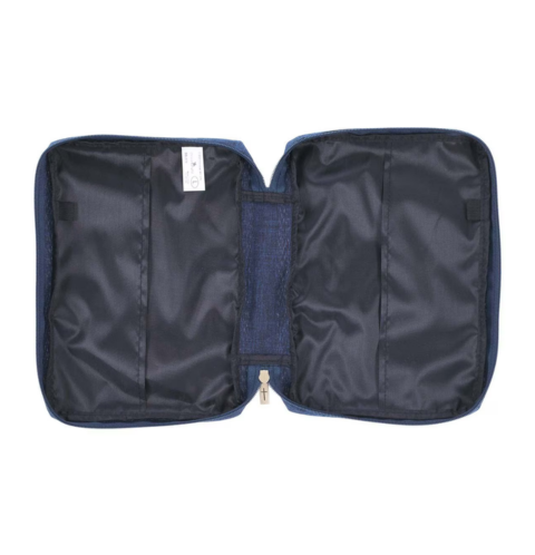 Done in Love Navy Floral Value Bible Case - 1 Corinthians 16:14