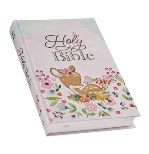 Blush Pink Hardcover NLT Keepsake Bible for Girls