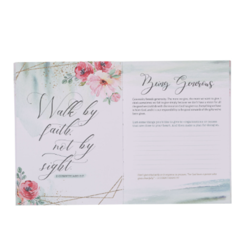 She is Blessed Navy Floral Guided Journal