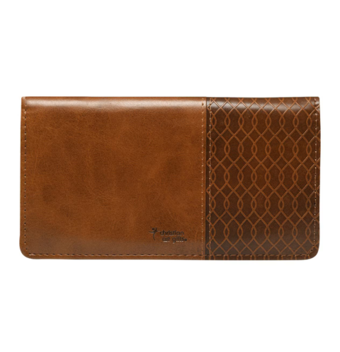 I know the Plans Faux Leather Checkbook Cover with Rectangular Patch - Jeremiah 29:11