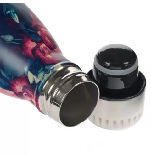 Be Still Vintage Floral Stainless Steel Water Bottle – Psalm 46:10