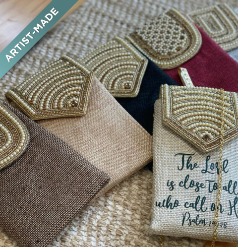 Crossbody Embroidered Cellphone / Eyeglass Bag by Rachel Christian