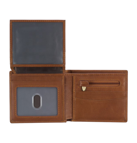 Seek First the Kingdom Saddle Tan Genuine Leather Wallet - Matthew 6:33