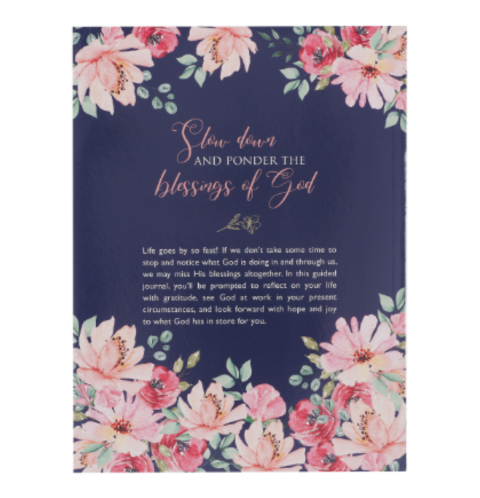 She is Blessed Navy Floral Guided Journal
