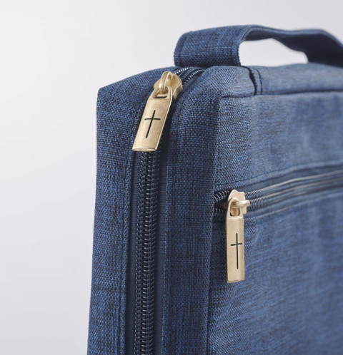 Done in Love Navy Floral Value Bible Case - 1 Corinthians 16:14