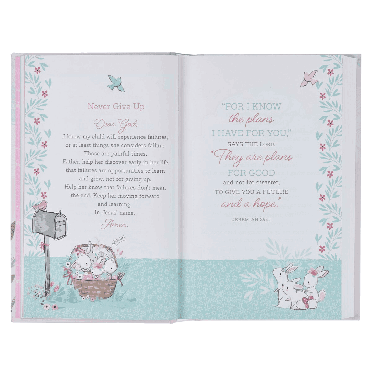 Blush Pink Hardcover NLT Keepsake Bible for Girls