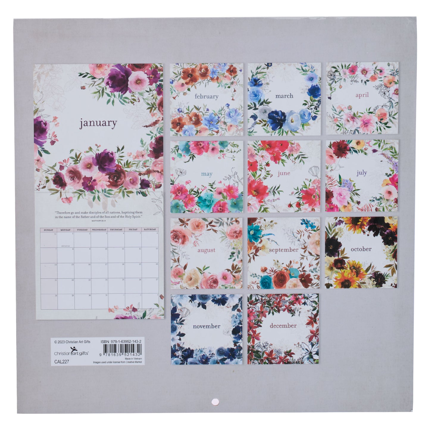 2024 Everything Beautiful Floral Wall Calendar