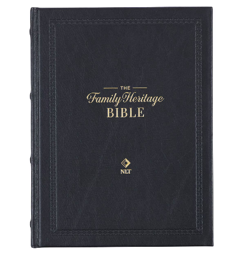 Black Full Grain Leather Family Heritage Bible