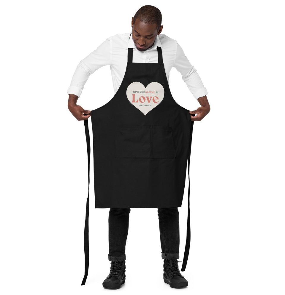 Gal 5:13 Faith Inspired Organic Cotton Apron