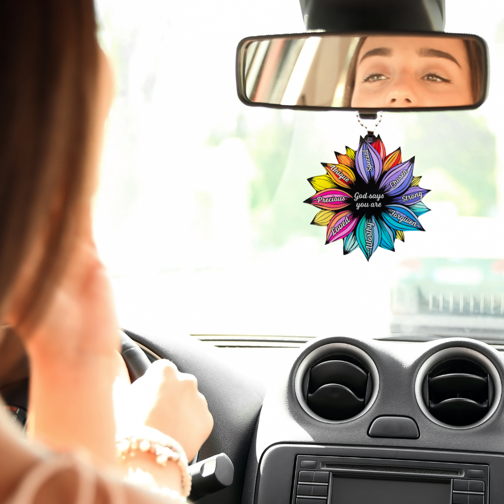 Identity Flower Key Chain, Rearview Mirror Ornament