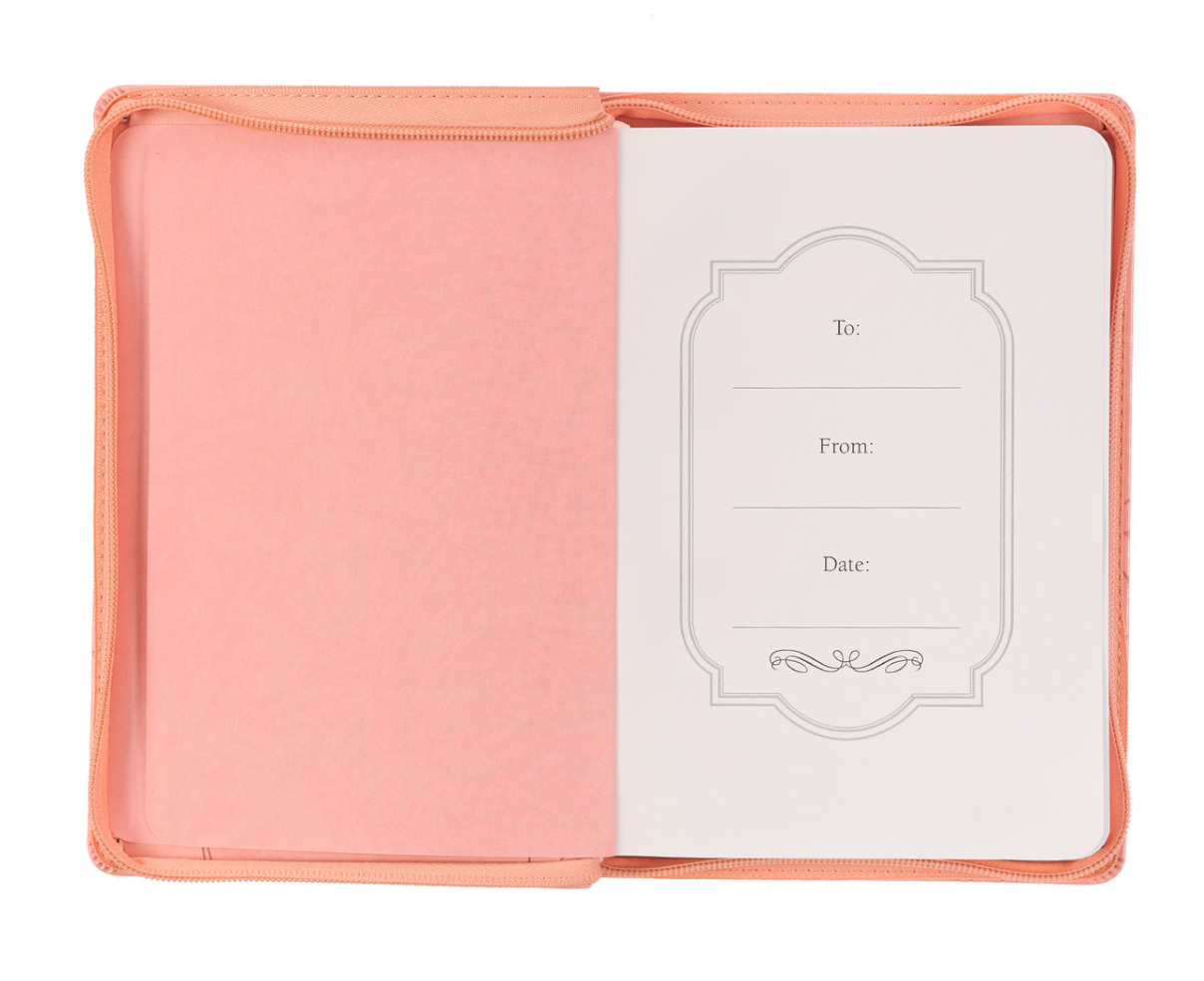 Pink Faux Leather Journal with Zipper Closure