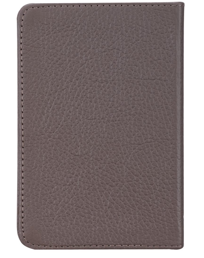 Grace Taupe Gray Pocket-sized Full Grain Leather Journal Ephesians 2:8-9