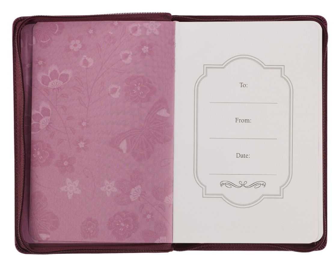 Walk By Faith Beet Red Faux Leather Classic Journal with Zippered Closure 2 Corinthians 5:7