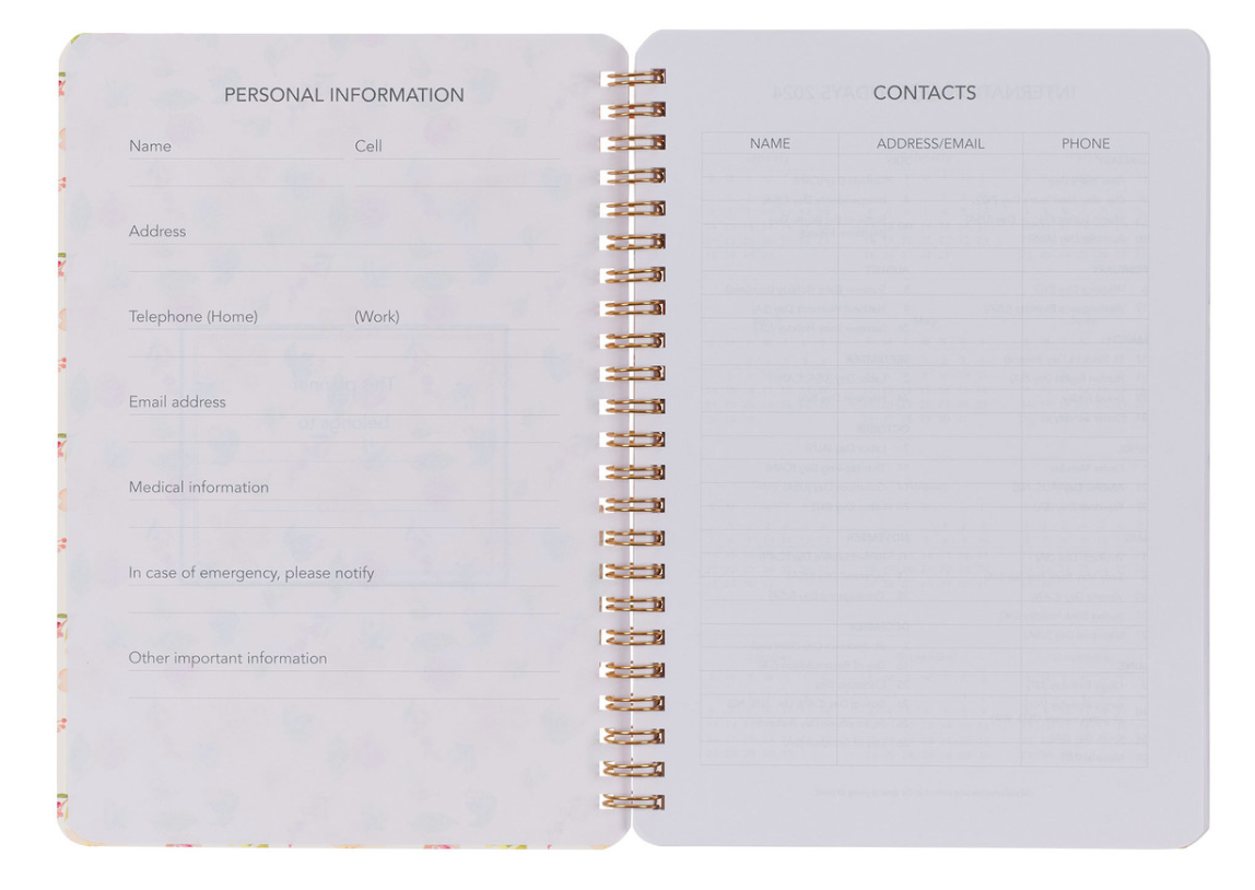 2024 Be Still and Know Wirebound Weekly Planner Psalm 46:10