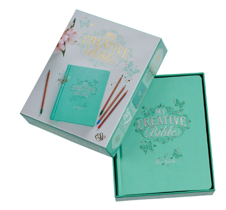 Teal Butterfly Hardcover My Creative Bible for Girls
