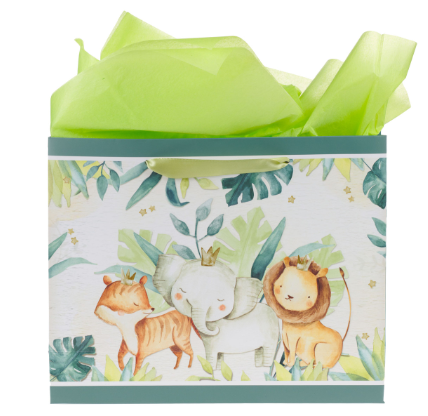 Every Good and Perfect Gift Forest Animals Large Landscape Gift Bag with Card Set