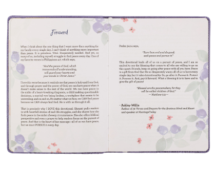 Find Peace Purple Faux Leather Devotional