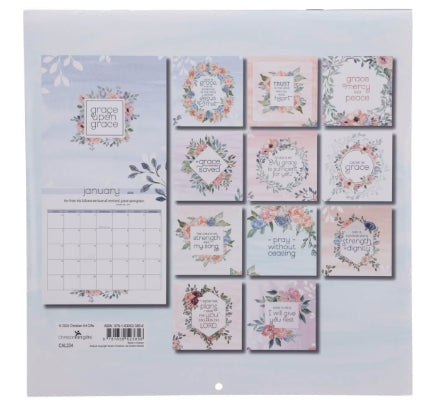 Grow in Grace 2025 Large Wall Calendar - 2 Peter 3:18