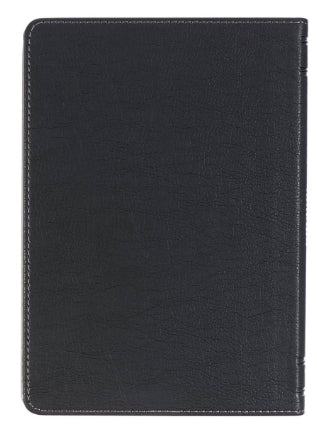 Seek the Lord Black and Gray Faux Leather Classic Journal - 1 Chronicles 16:11