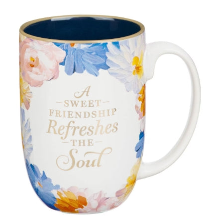 Sweet Friendship Watercolor Garden Ceramic Mug