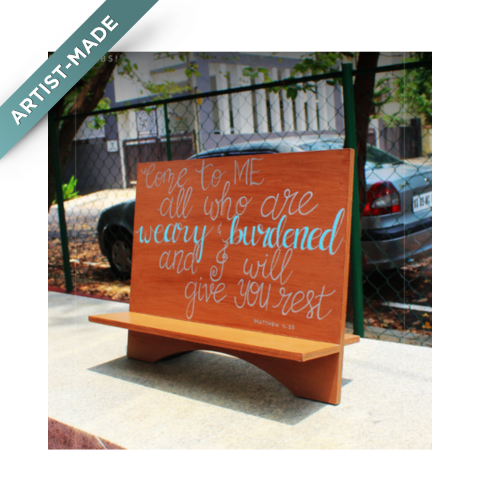 Book Stand  with Bible Verse by Crafted by Shobs