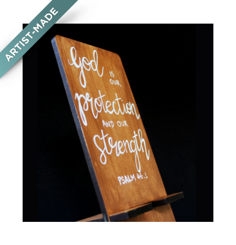 Phone Stand with Hand Painted Verse by Crafted by Shobs