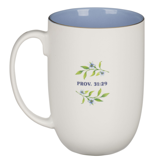 Noble Things White Ceramic Coffee Mug - Proverbs