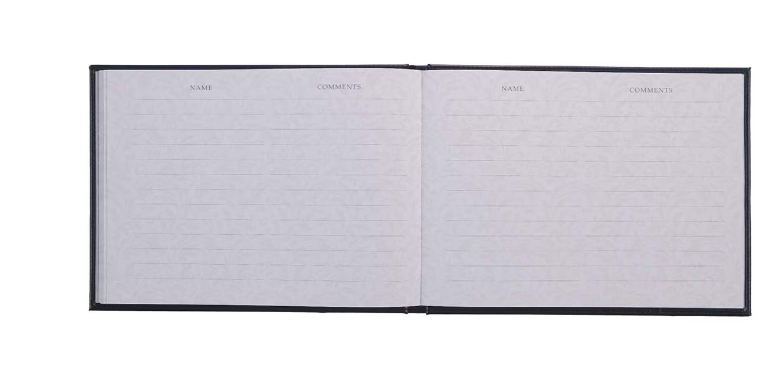 In Loving Memory Navy Faux Leather Medium Guest Book