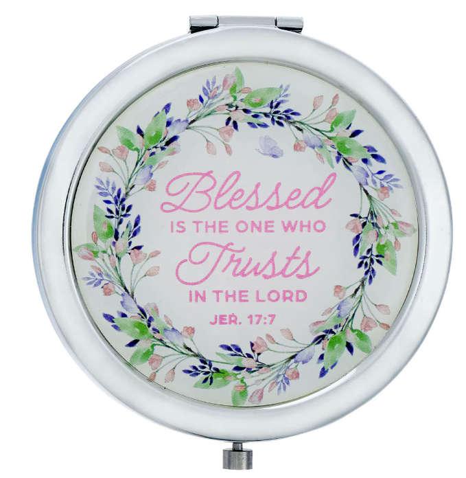 Canvas Tote Bag + Black and Gold Feather Spiral Journal + Metallic Gel Pen Set + Floral Compact Mirror Bundle