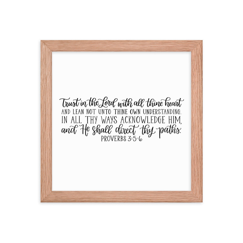 Proverbs 3:5-6 Framed Poster