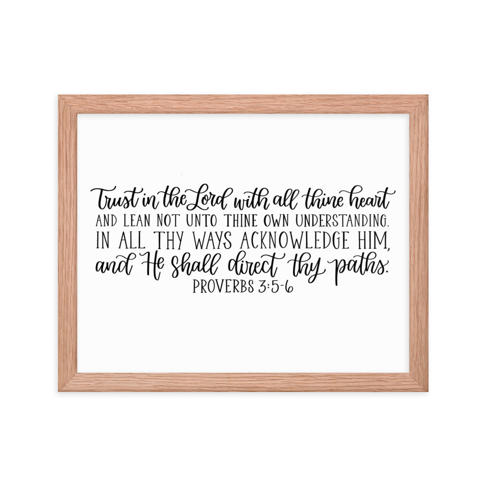 Proverbs 3:5-6 Framed Poster