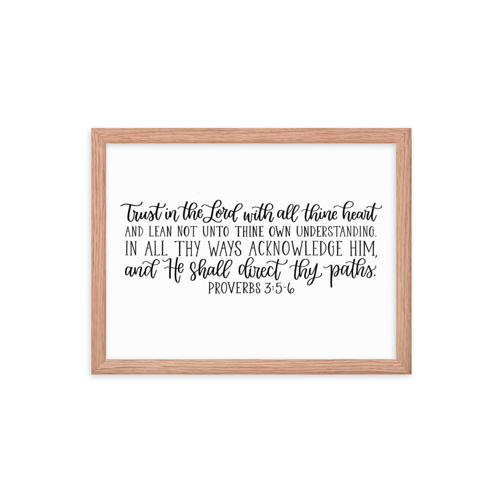 Proverbs 3:5-6 Framed Poster
