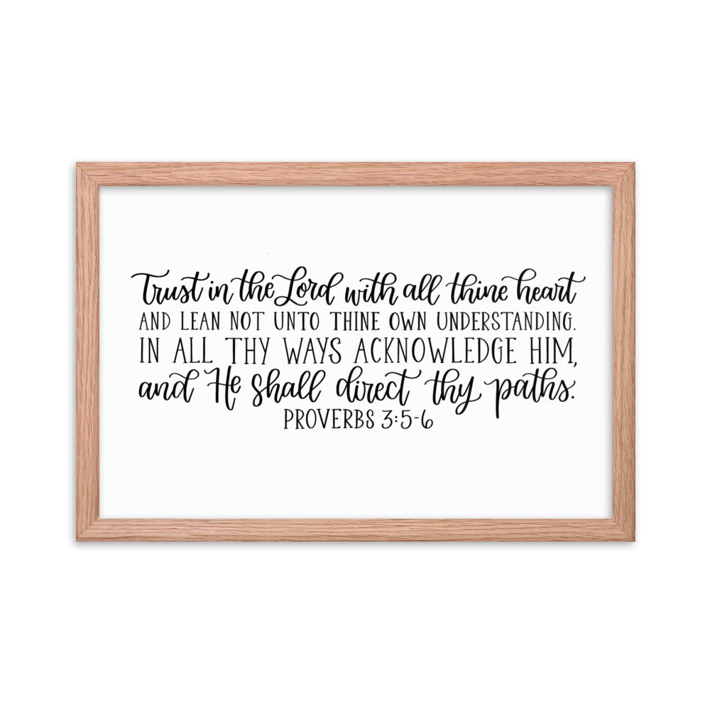Proverbs 3:5-6 Framed Poster