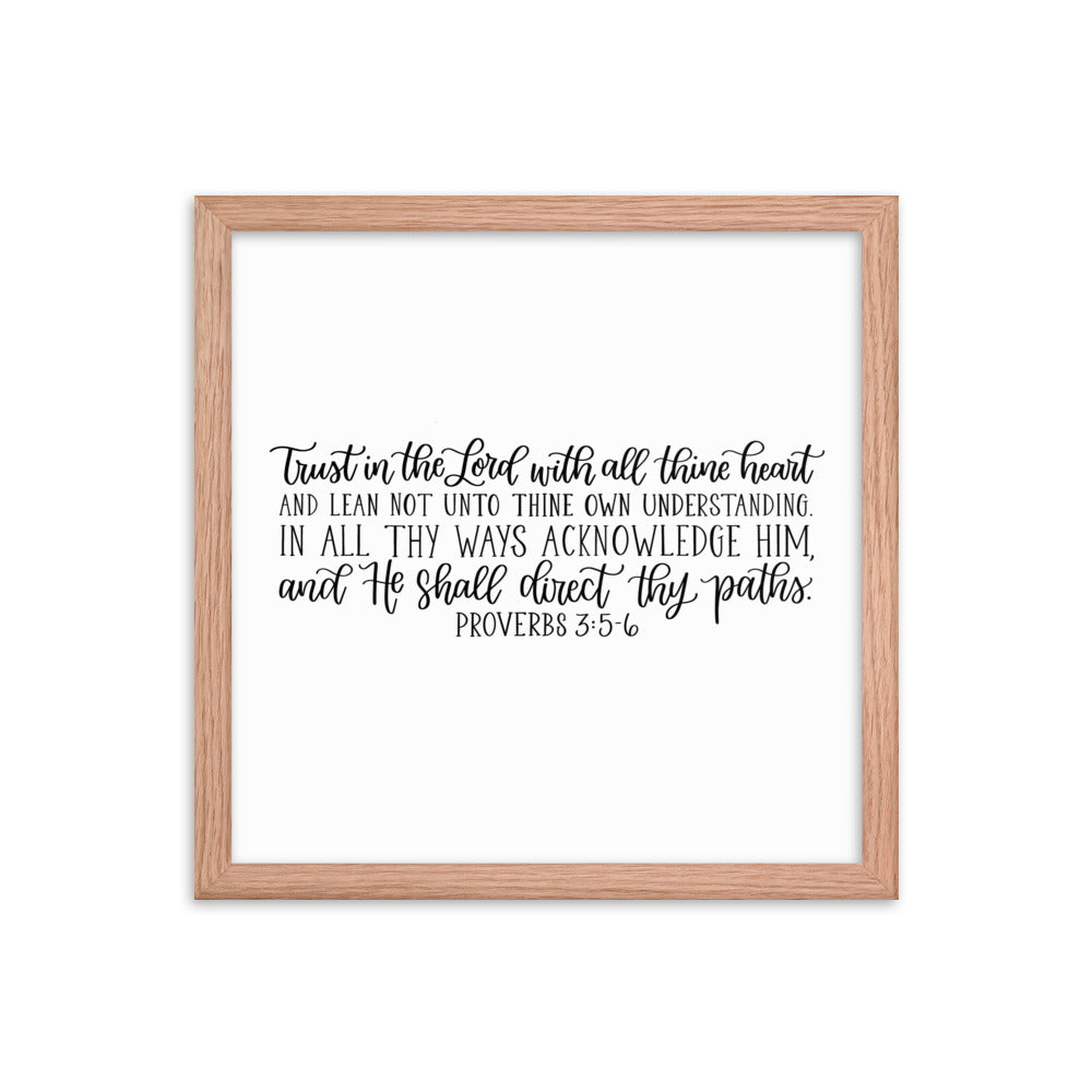 Proverbs 3:5-6 Framed Poster