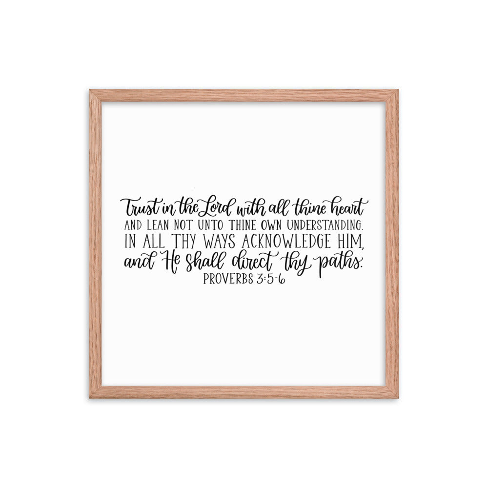 Proverbs 3:5-6 Framed Poster