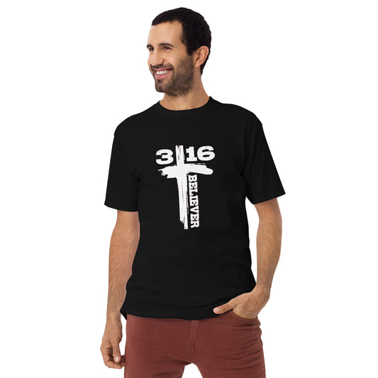 Men’s Premium Heavyweight Tee - John 3:16