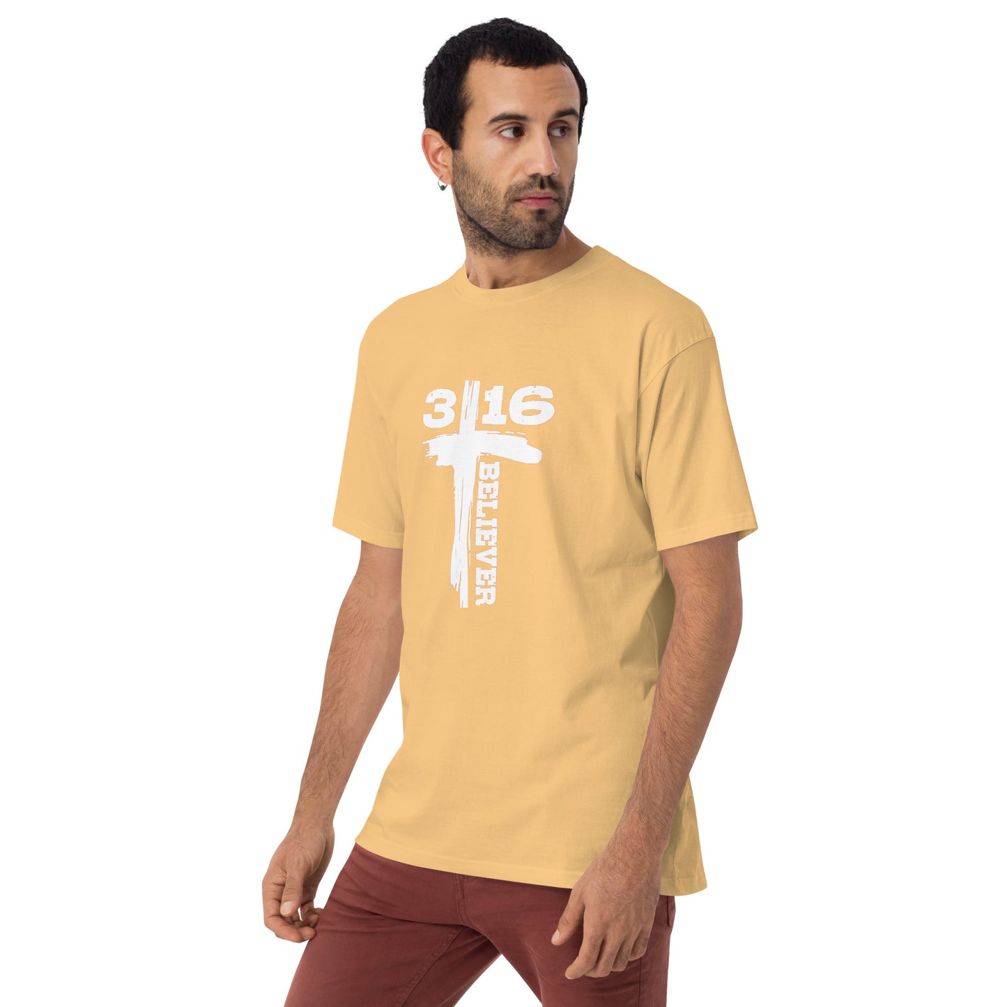 Men’s Premium Heavyweight Tee - John 3:16