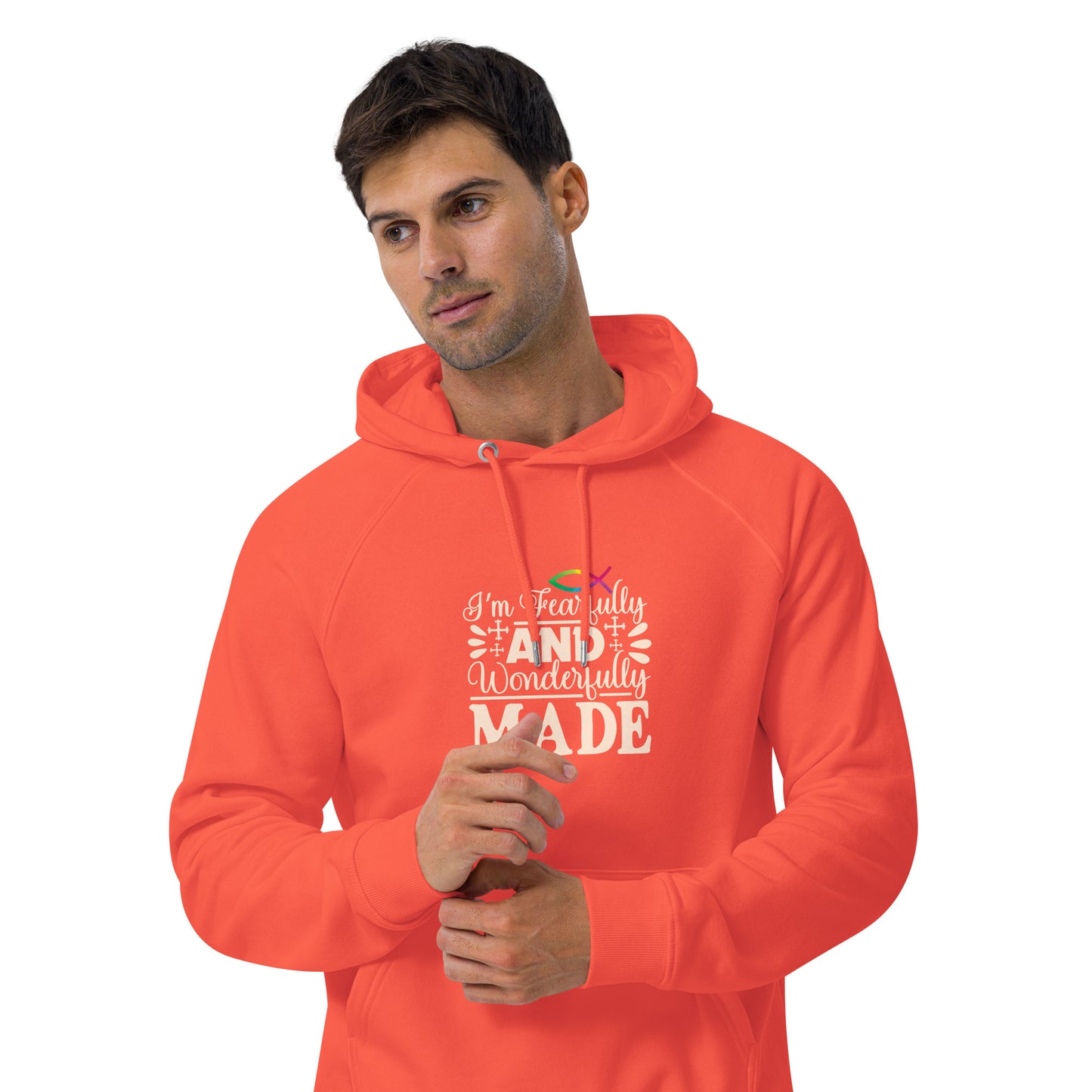 Unisex Eco Raglan Hoodie - Psalm 139:14