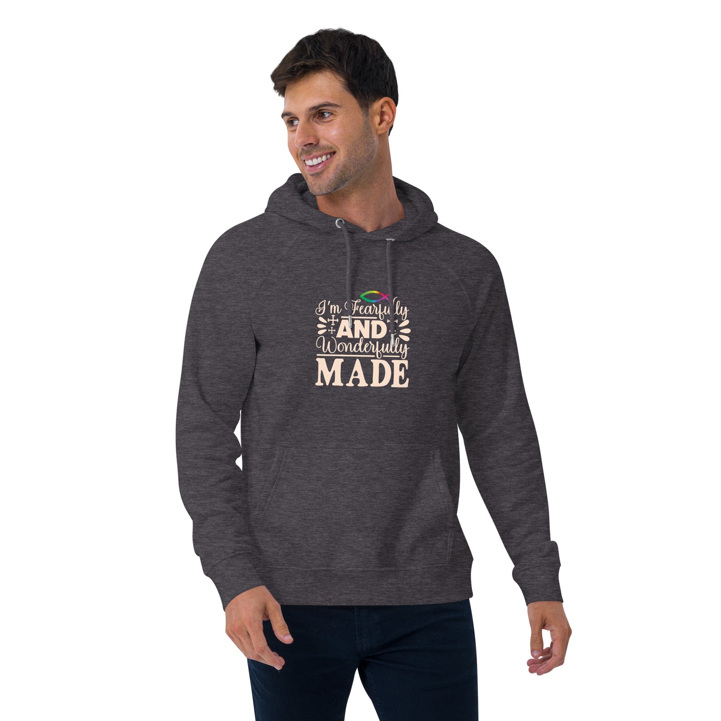 Unisex Eco Raglan Hoodie - Psalm 139:14