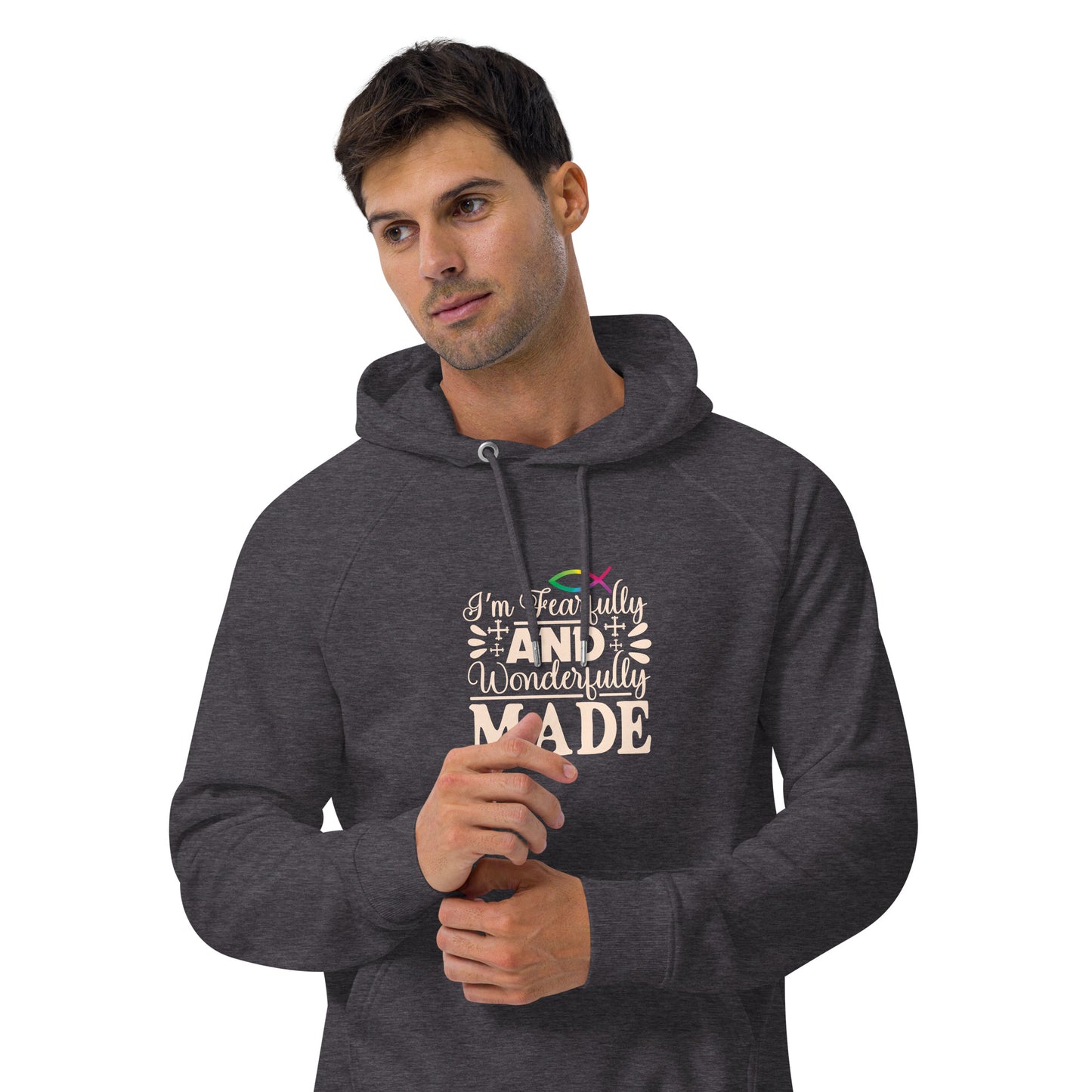 Unisex Eco Raglan Hoodie - Psalm 139:14